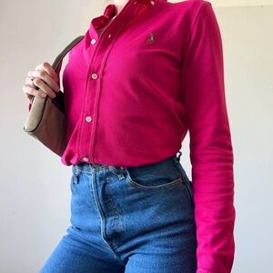 Hot Pink - Ralph Lauren Button Down (4) Silm fit